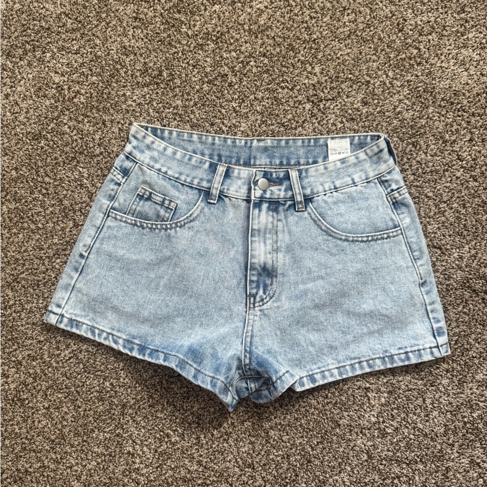 Light Blue Denim Women's Shorts SHEIN